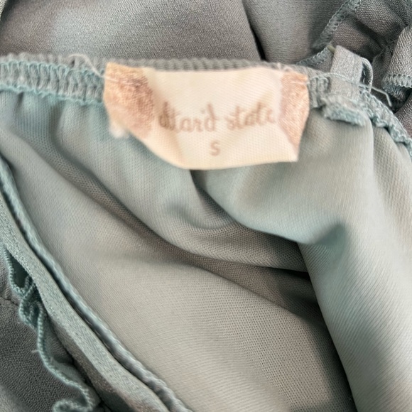 Altard State Sage Green Ruffle Trim Mini Dress - Picture 4 of 6